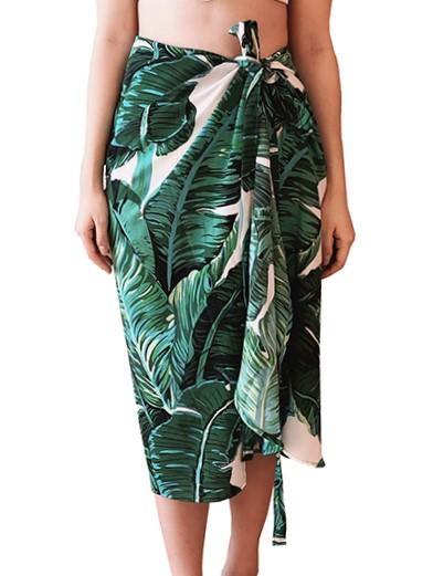 Galia Tropical Convertible Beach Sarong Green - Pink N' Proper