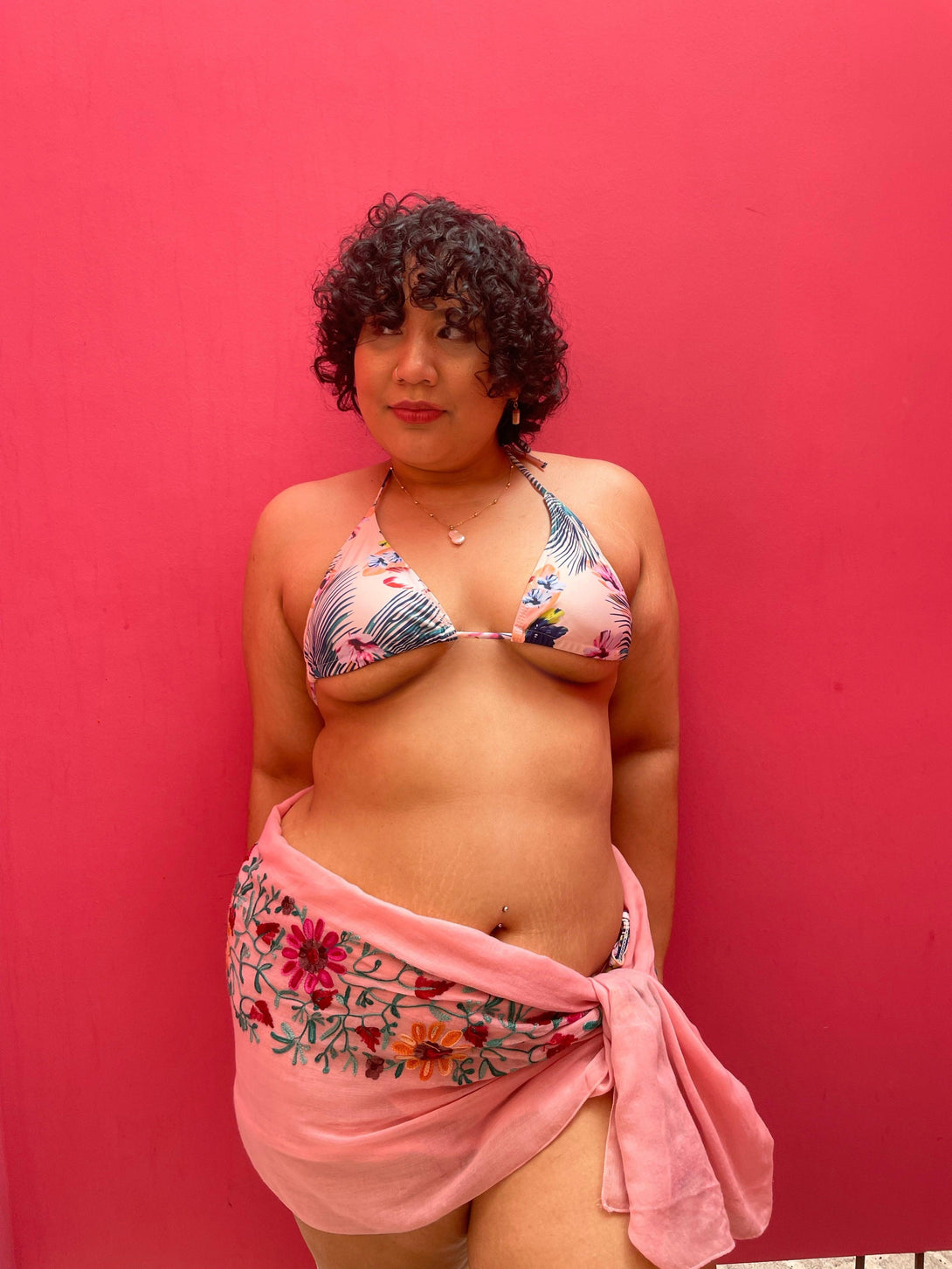 Amaretto Pastel Triangle Bikini Set in Pink (Plus Size Available) - Pink N' Proper