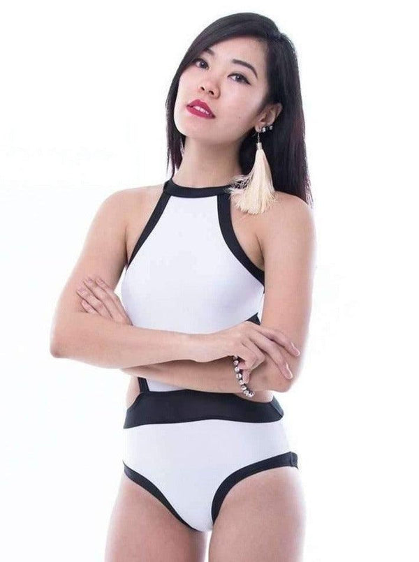 Agent Romanoff Monokini (White) - Pink N' Proper