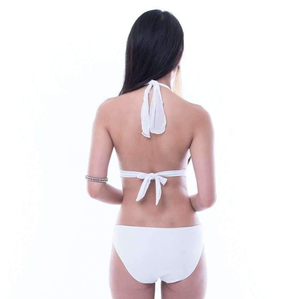 Pink N' Proper:Ambrosia Halter Monokini (White)