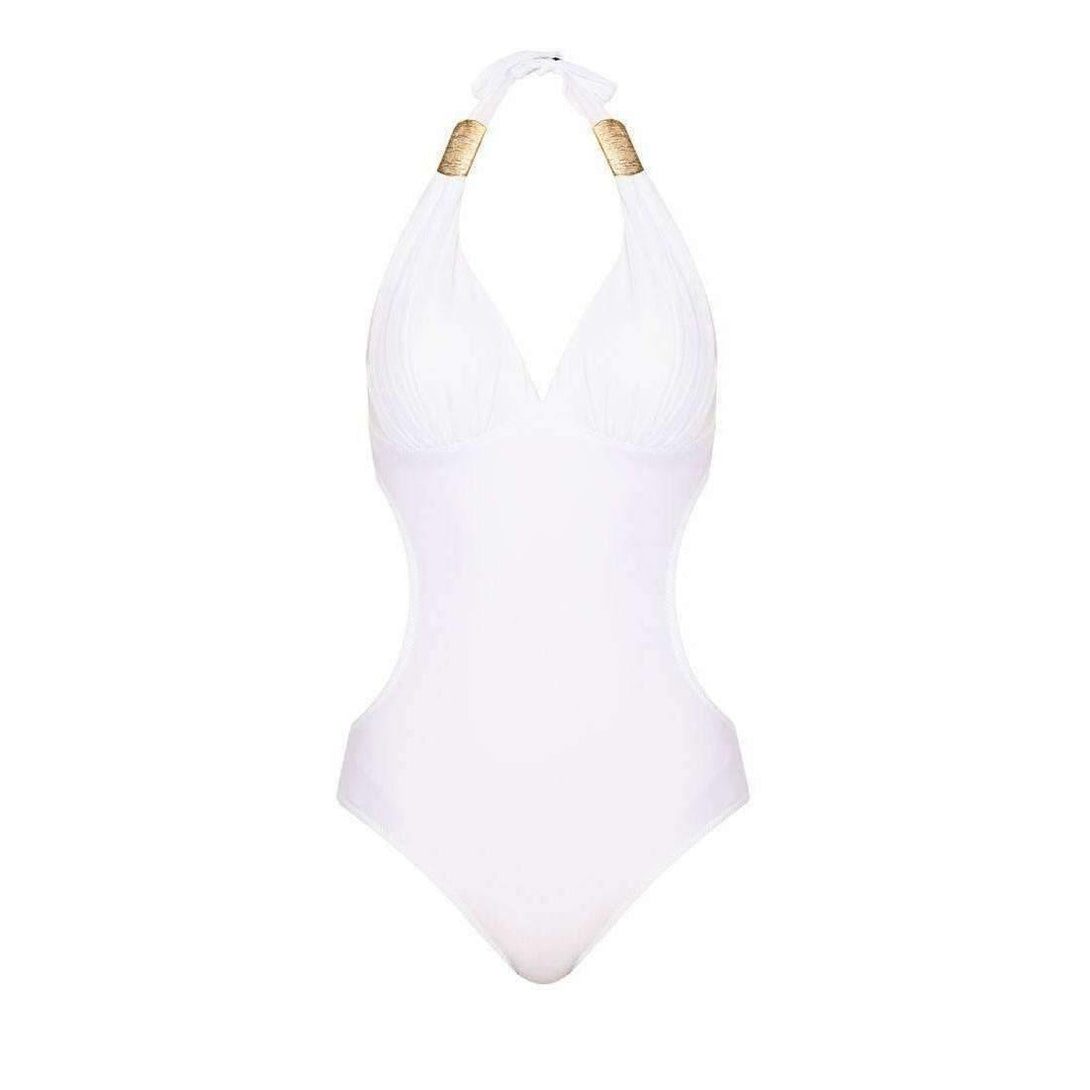 Pink N' Proper:Ambrosia Halter Monokini (White)