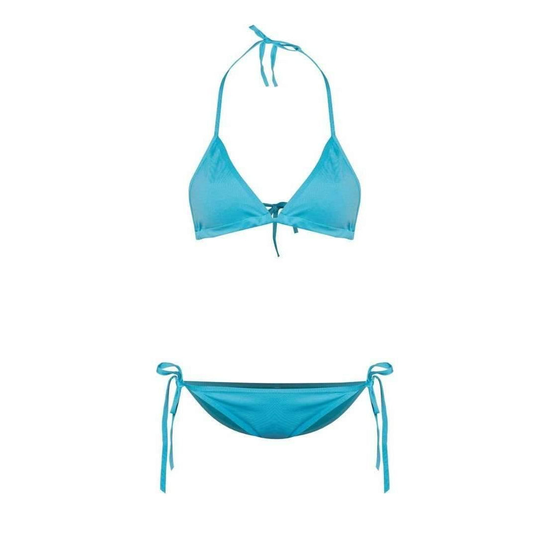 Pink N' Proper:Basic Triangle Bikini Set (Blue)