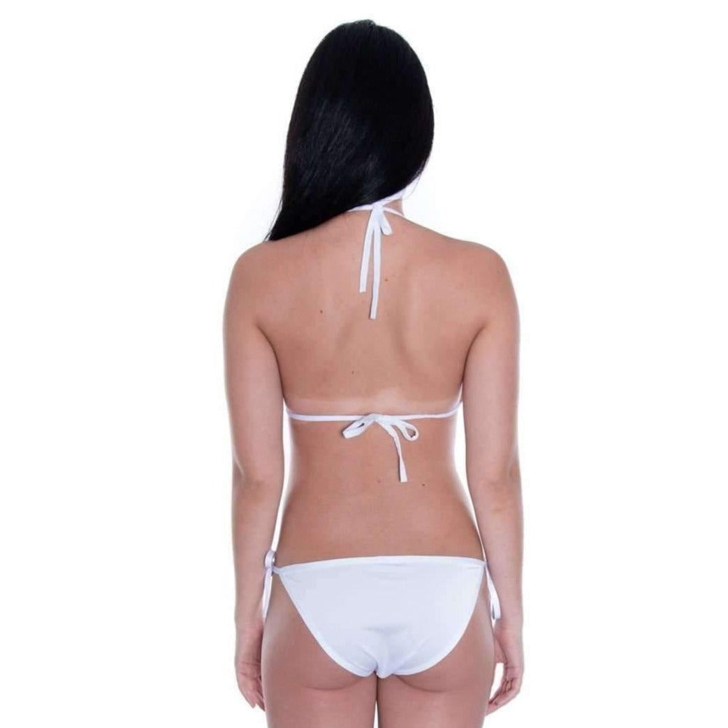 Pink N' Proper:Basic Triangle Bikini Set (White)