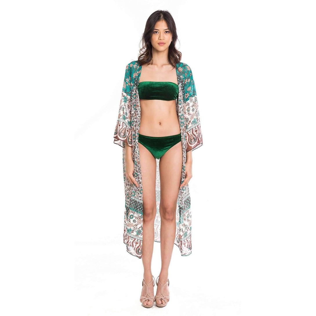 Pink N' Proper:Calaeno Long Kimono Green