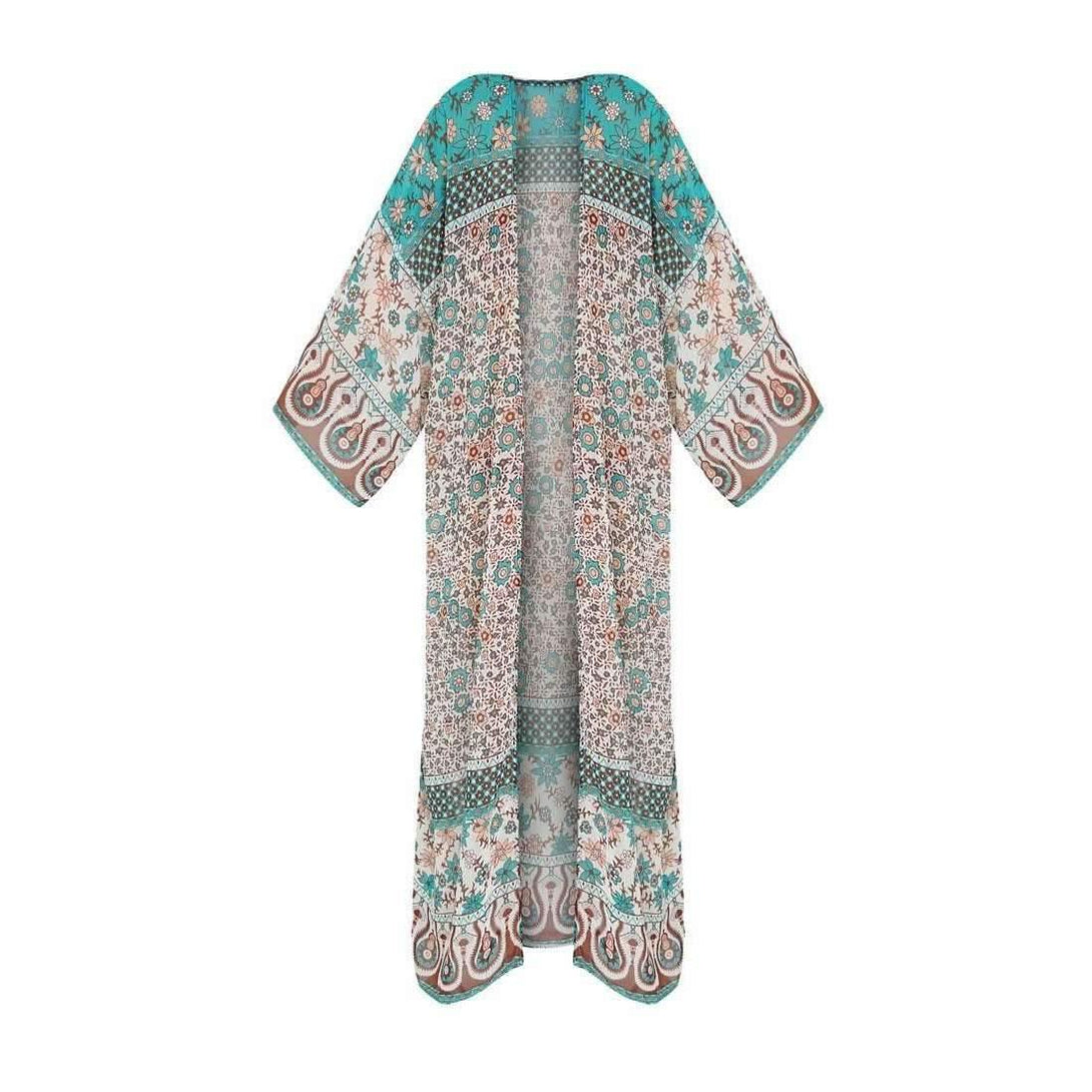Pink N' Proper:Calaeno Long Kimono Green