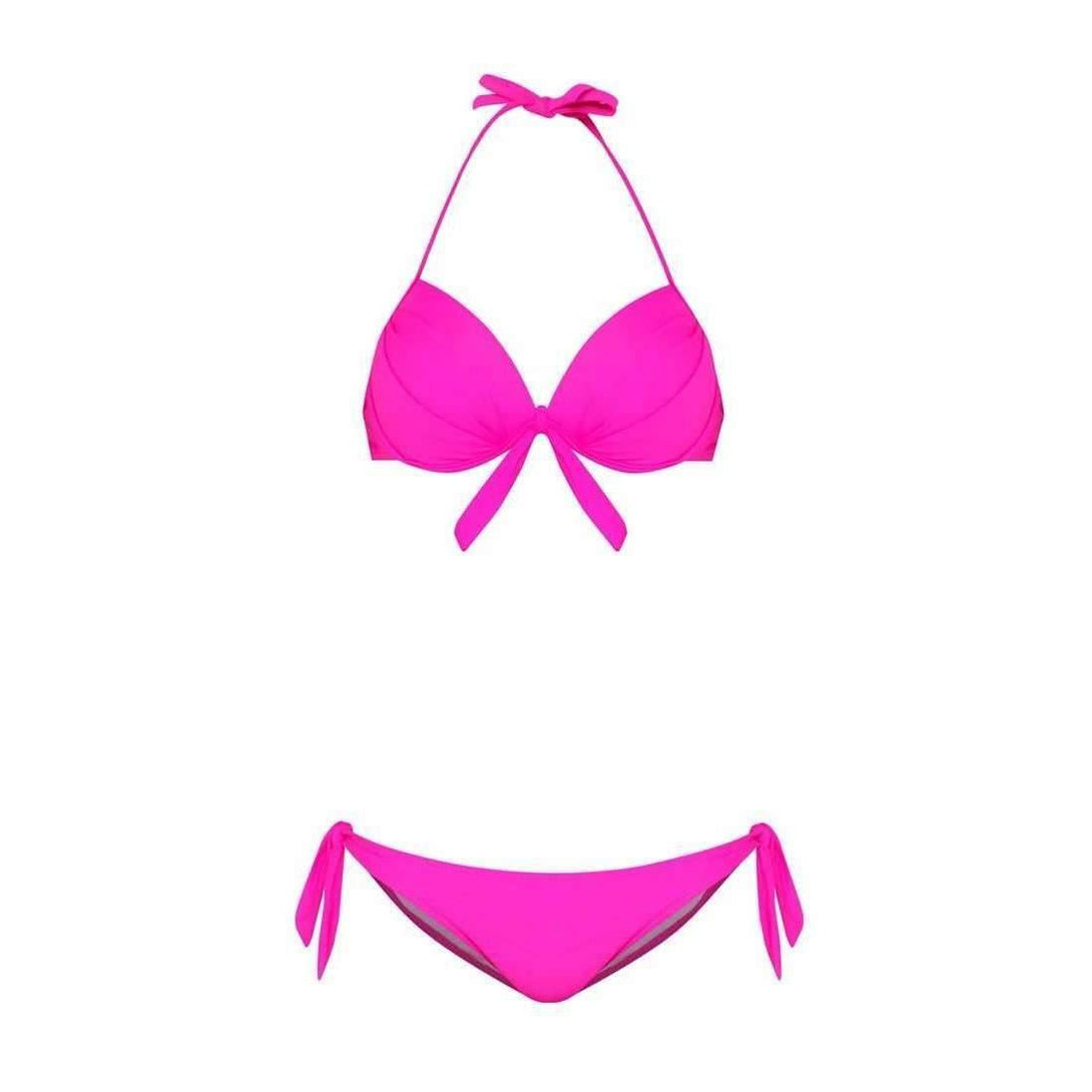 Pink N' Proper:Purple Basic Push Up Bikini