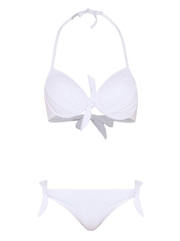 White Basic Push Up Bikini - Pink N' Proper