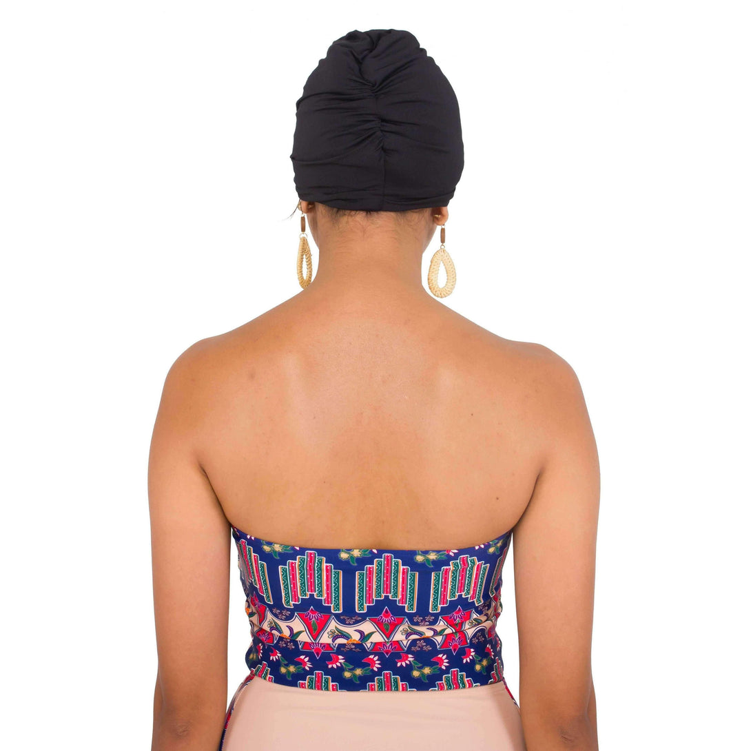 Pink N' Proper:Rhea Instant Turban Swim Cap in Black