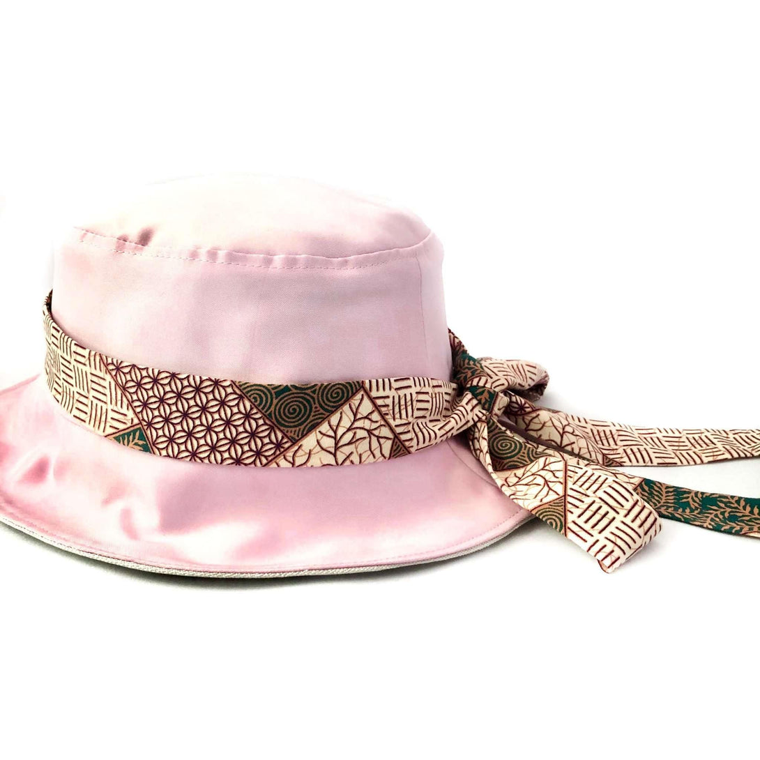 Pink N' Proper:Satin Bucket Hat in Light Pink