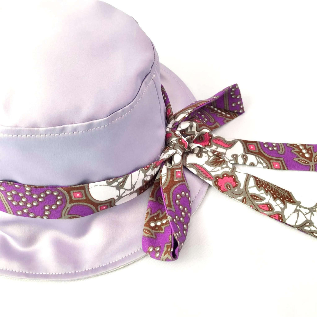 Pink N' Proper:Satin Bucket Hat in Lilac