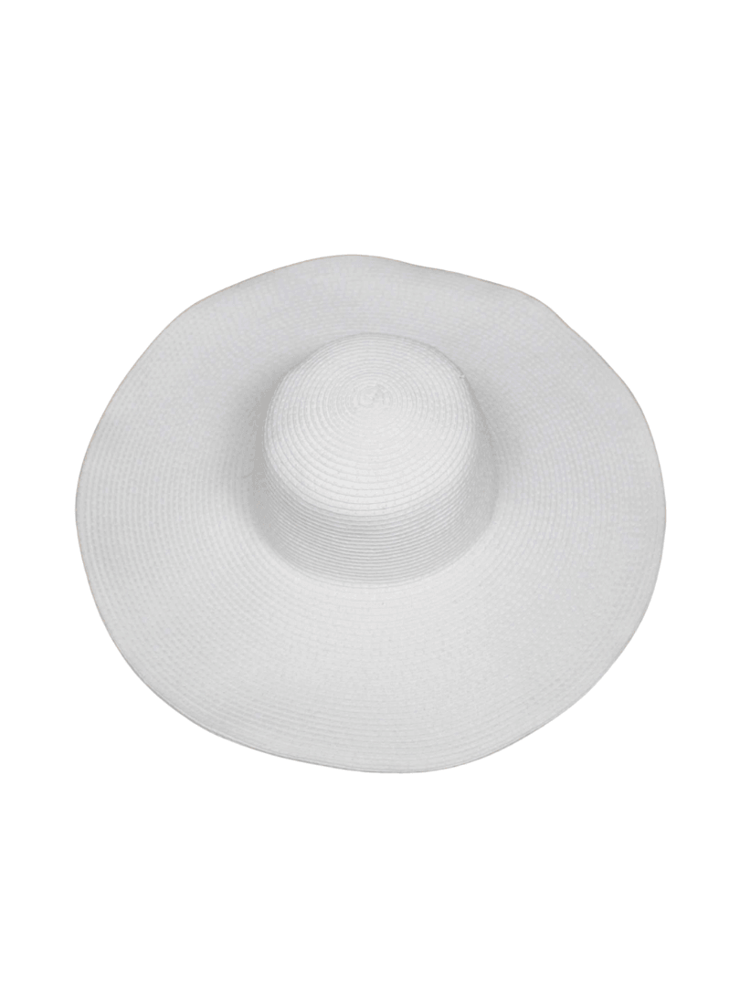 Straw Hat in White - Pink N' Proper